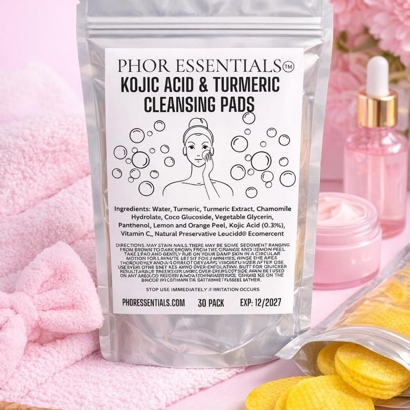 Kojic Acid Turmeric Pads Skin Brightening, Fades Dark Spots